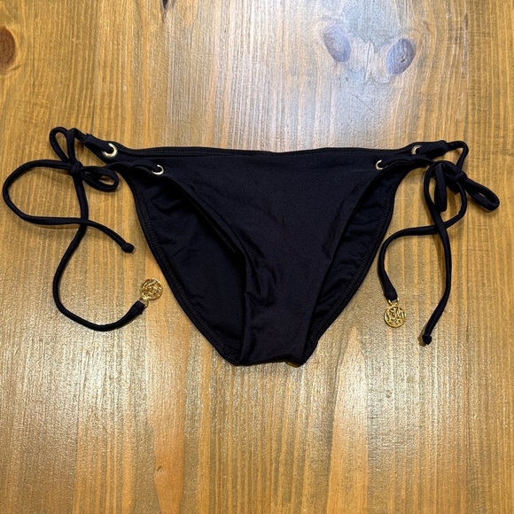 NWOT Luli Fama Bikini black side tie swim Bottom - Picture 1 of 8